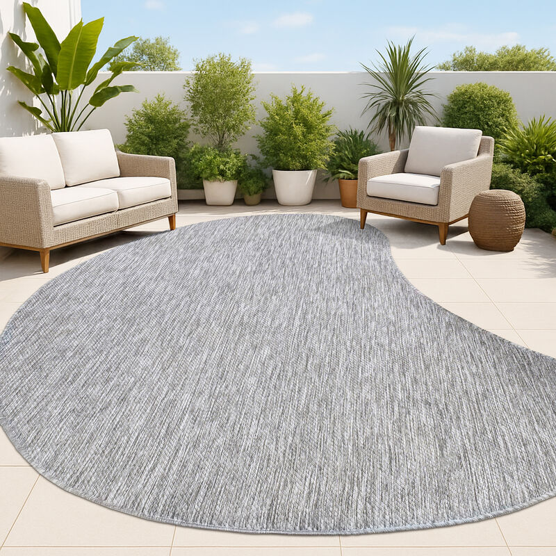 Evan Modern Rustic Organic Curve Area Rug