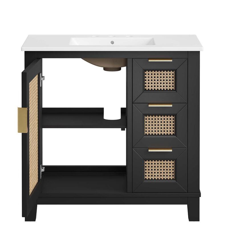 Modway Dixie 36&rdquo; Solid Wood Bathroom Vanity Cabinet