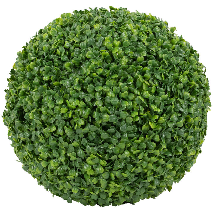 16" Two Tone Green Artificial Boxwood Topiary Ball