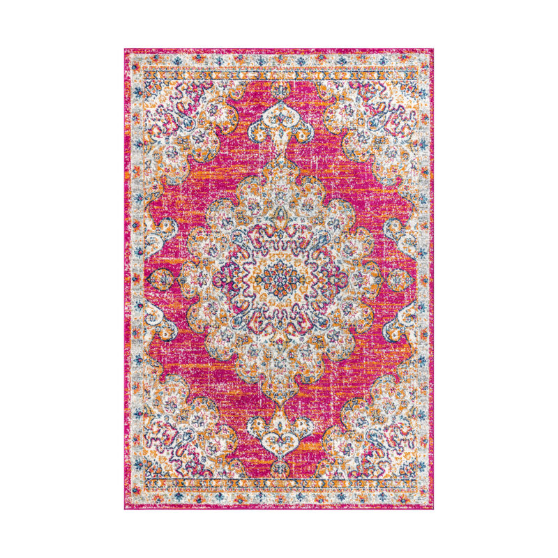 Leann Bohemian Flair Boho Vintage Medallion Area Rug