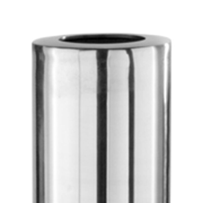Hivvago 56 Inch Silver Aluminum Cylinder Table Vase