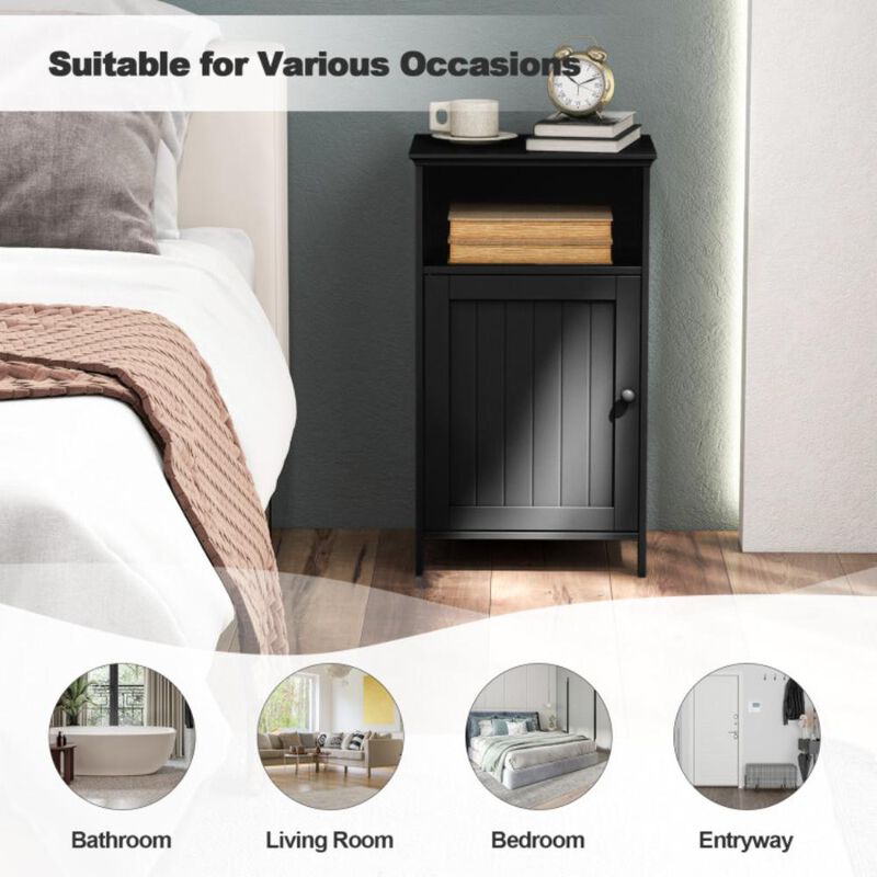 Hivvago Bathroom Freestanding Floor Storage Cabinet with Adjustable Shelf