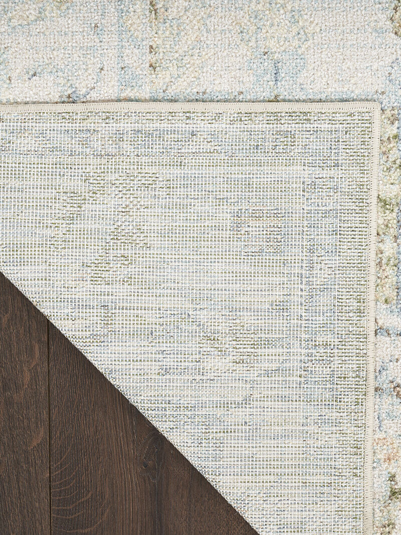 Astra Machine Washable ASW12 Blue/Green 3'3" x 5' Rug