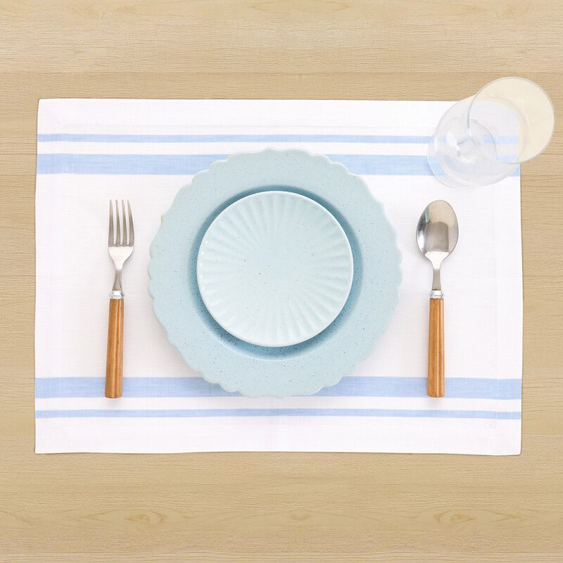 Linen Placemats - French Stripe image number 1