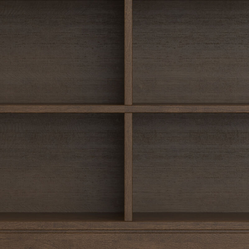 Simpli Home Harper 30 inch x 64 inch Solid Wood Mid Century 4-Shelf Low Bookcase image number 7