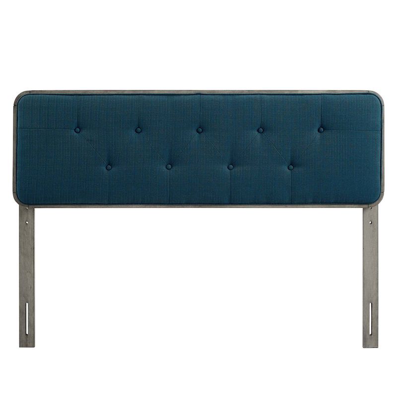 Modway Collins Tufted Twin Fabric and Wood Headboard in Gray Azure image number 0