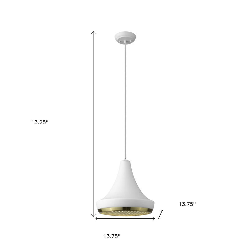 Hivvago Tholos 1-Light White Pendant