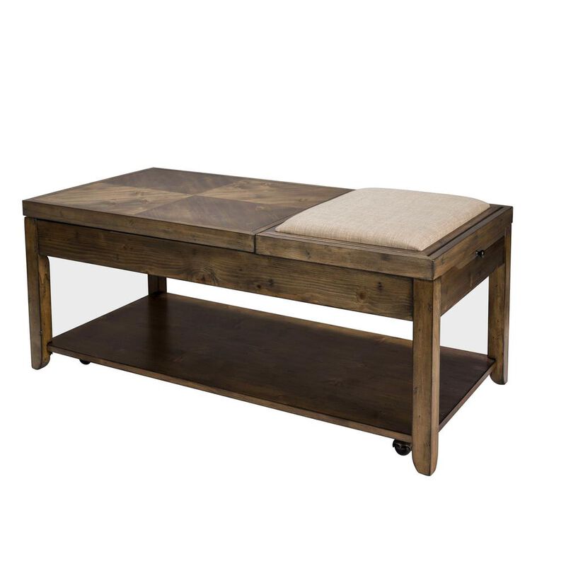 Liberty Furniture Mitchell Cocktail Table in Nutmeg image number 4