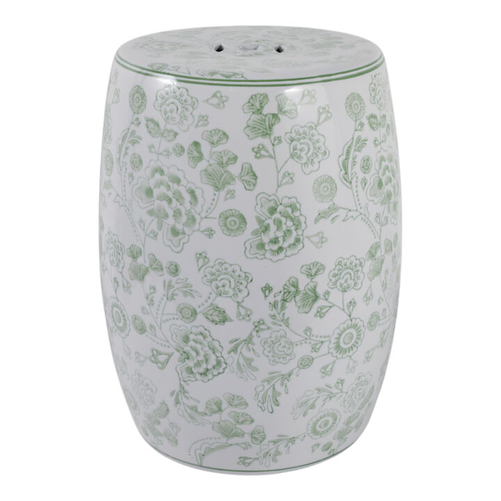 Hydrangea Chinoiserie Stool
