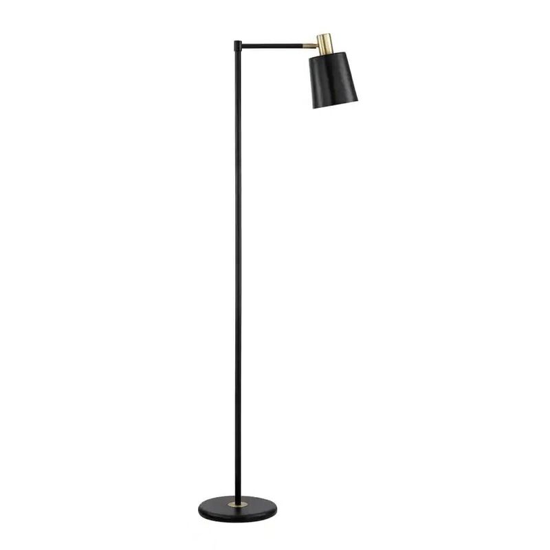 Modern Farmhouse Floor Lamp – Industrial Metal Frame with Stylish Accents & Soft Lighting