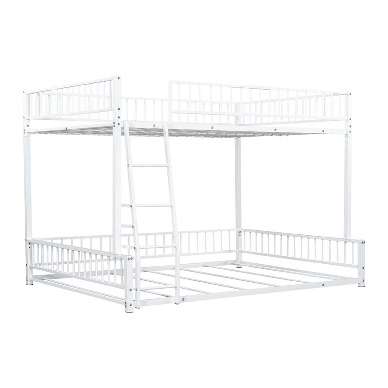 Merax Bunk Bed Frame with Ladder and Safety Guardrails