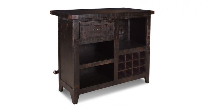 Crafters and Weavers City Bar with Wine Rack With Graffiti image number 0