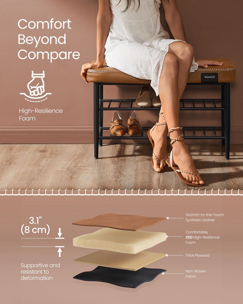 Shoe Bench with Metal Shelves: Stylish and Functional Storage for Organized Entryways