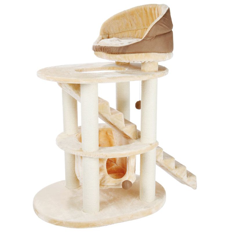 TRIXIE Elsa Senior Plush & Sisal 4-Level 43.7" Cat Tower, Scratching Posts, Hammock image number 0