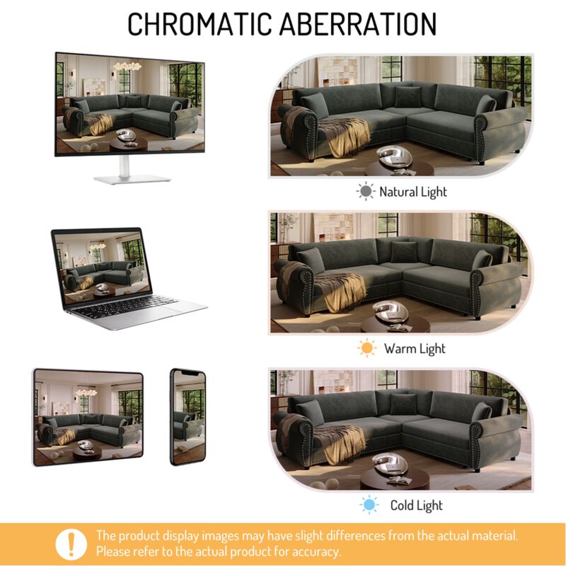 Vickco L-Shaped Sofa image number 6