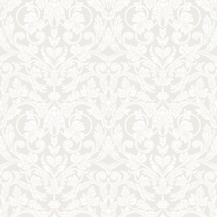 Rosali Cream Scroll Damask Wallpaper (Set of 2)