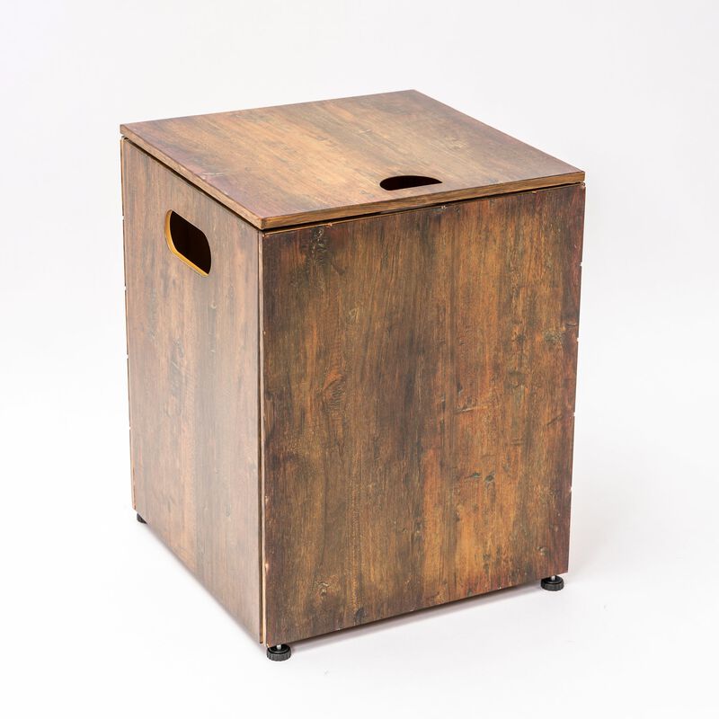 Mondawe 20LB Imitation WoodGrain Propane Tank Cover,Multi-Use Outdoor Decor Side Table Tank