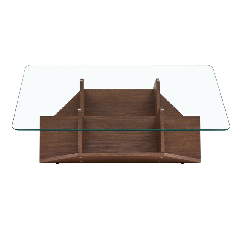 Molcul Tempered Glass & MDF Coffee Table image number 7