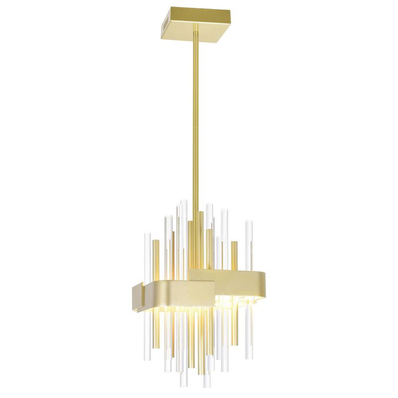 CWI Lighting Millipede 8 in LED Satin Gold Mini Pendant