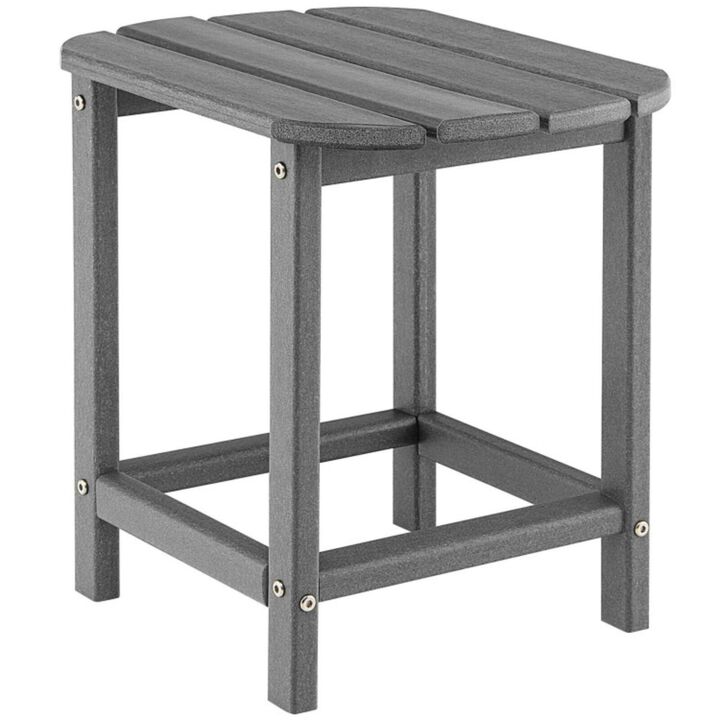 18 Inch Weather Resistant Side Table for Garden Yard Patio
