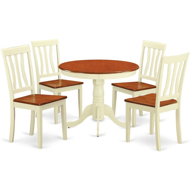 5 PC small Kitchen Table and Chairs set-Kitchen Table plus 4 Kitchen Dining Chairs