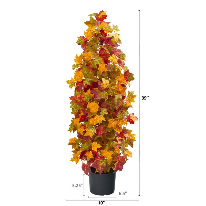 HomPlanti 39 Inches Autumn Maple Artificial Tree