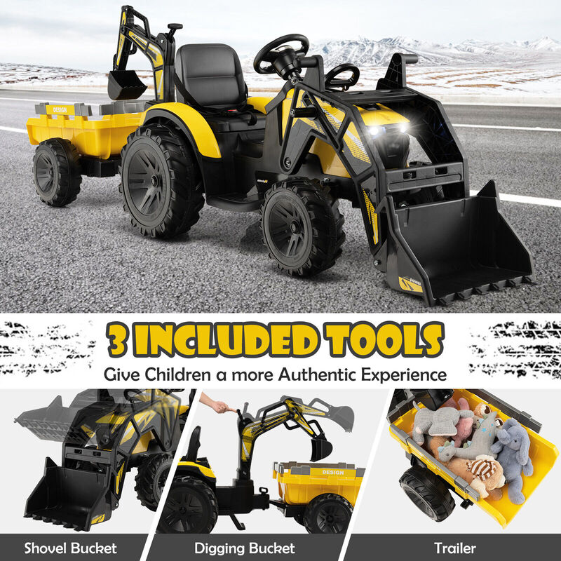 Kids 12V Ride On Excavator Truck image number 5