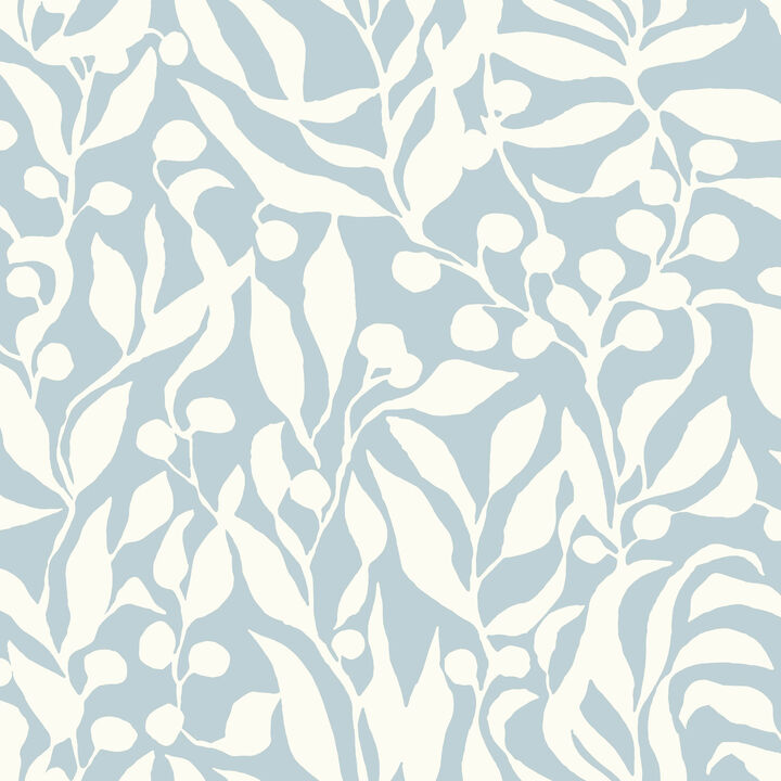 Olive Mill Sky Blue Wallpaper