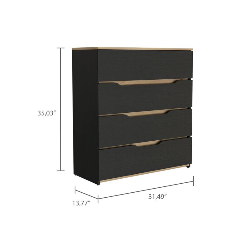DEPOT E-SHOP Aralia Drawer Dresser, Four Drawers, Superior Top