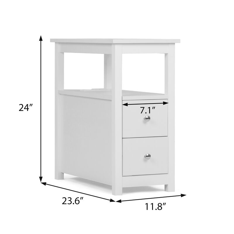 Wooden Black End Table Bedside Table