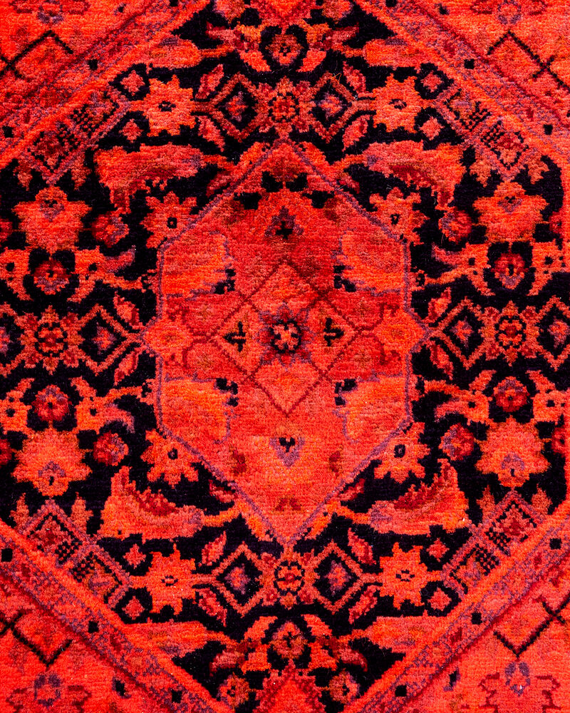 Fine Vibrance, One-of-a-Kind Hand-Knotted Area Rug  - Orange, 6' 8" x 6' 8"