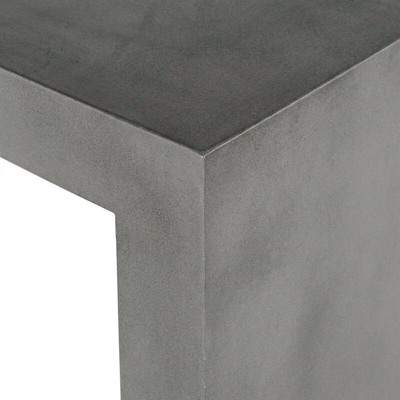 Outdoor Escape Concrete Outdoor Bench, Contemporary Garden Bench for Patio and Backyard image number 6