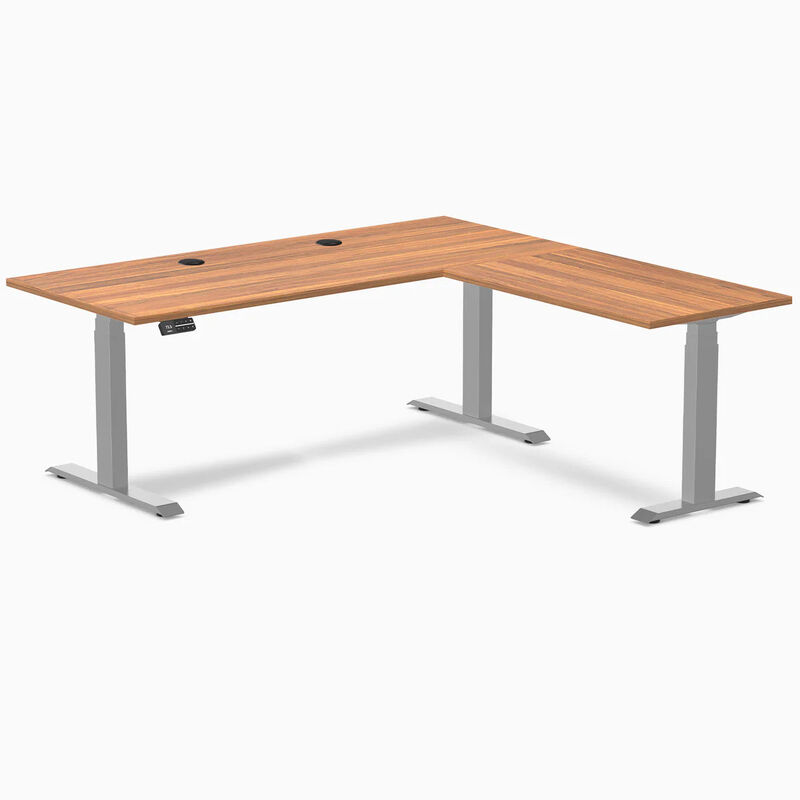 Desky Eco L-Shape Laminate Sit Stand Desk image number 0