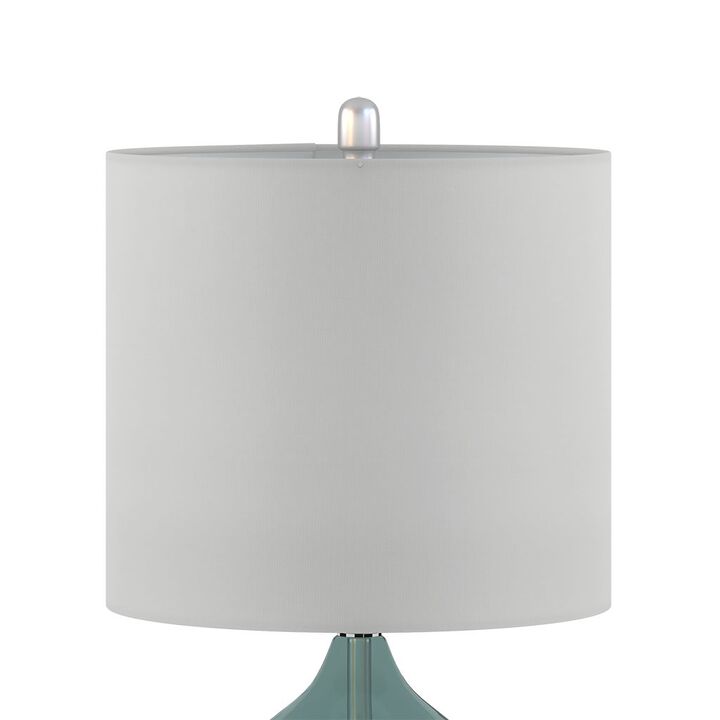 Gracie Mills Anibal Modern Curved Glass and Metal Base Table Lamps Set of 2