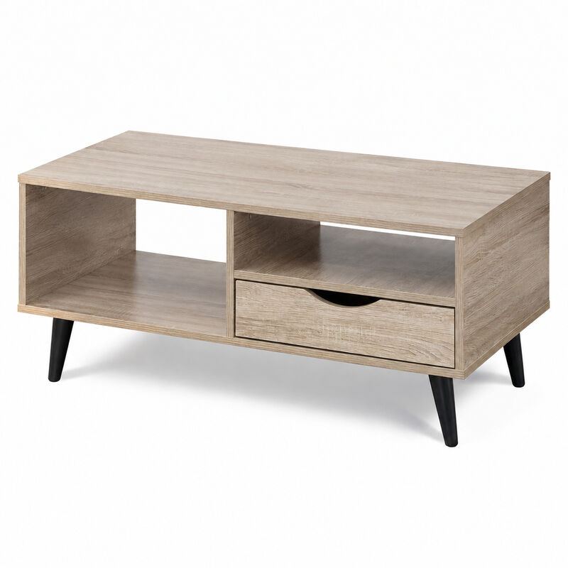 Living Room Coffee Table with Storage Space and Rectangle Design image number 0