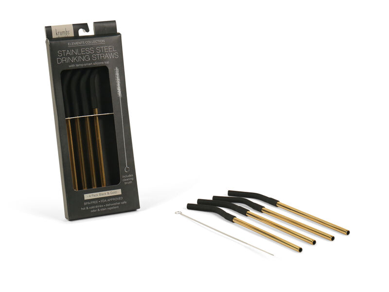 Stainless Steel 4-Pack Reusable Straws