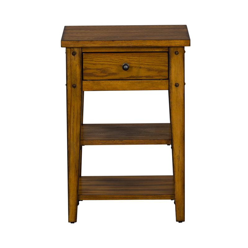 Lake House Rustic Plank-Top End Table image number 1