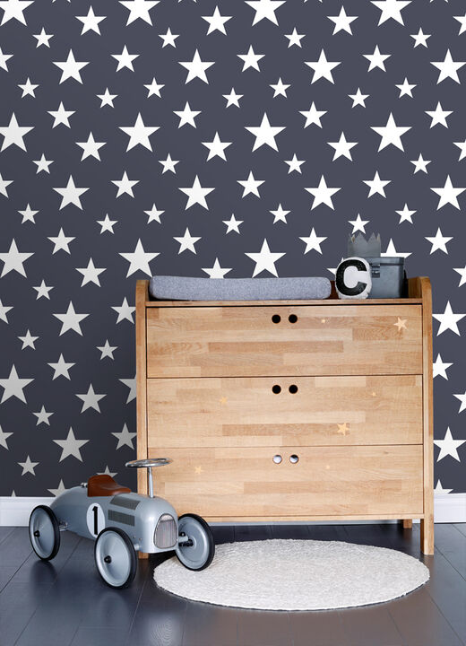 Amira Navy Stars Wallpaper