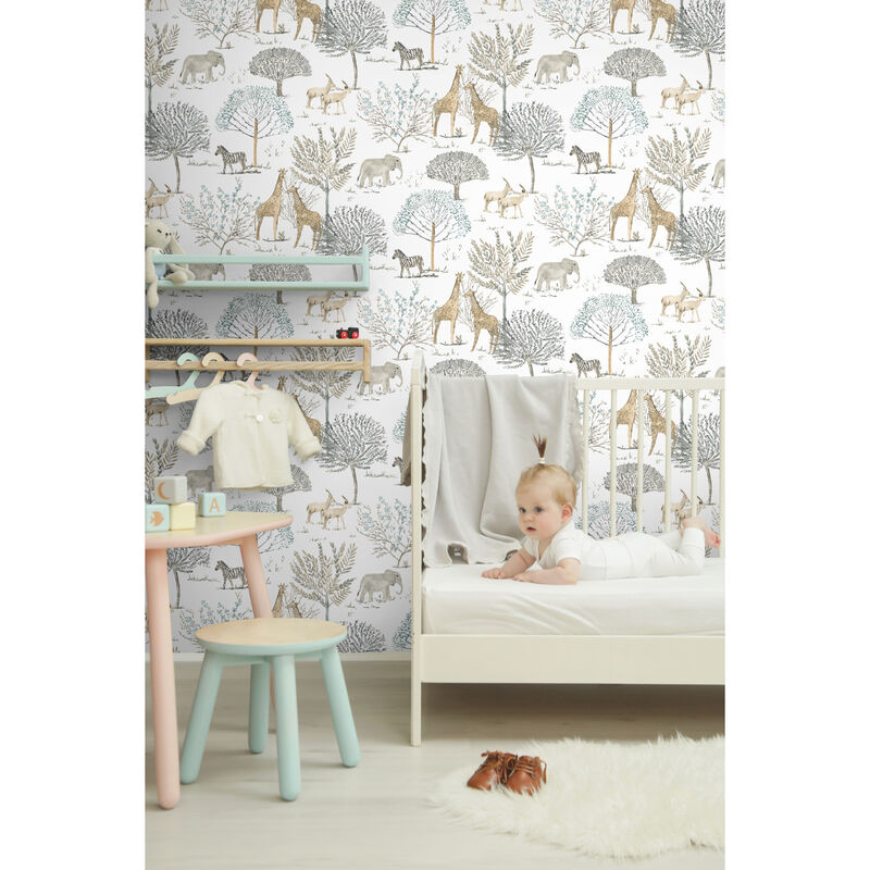 On the Savanna Neutral Wallpaper image number 1