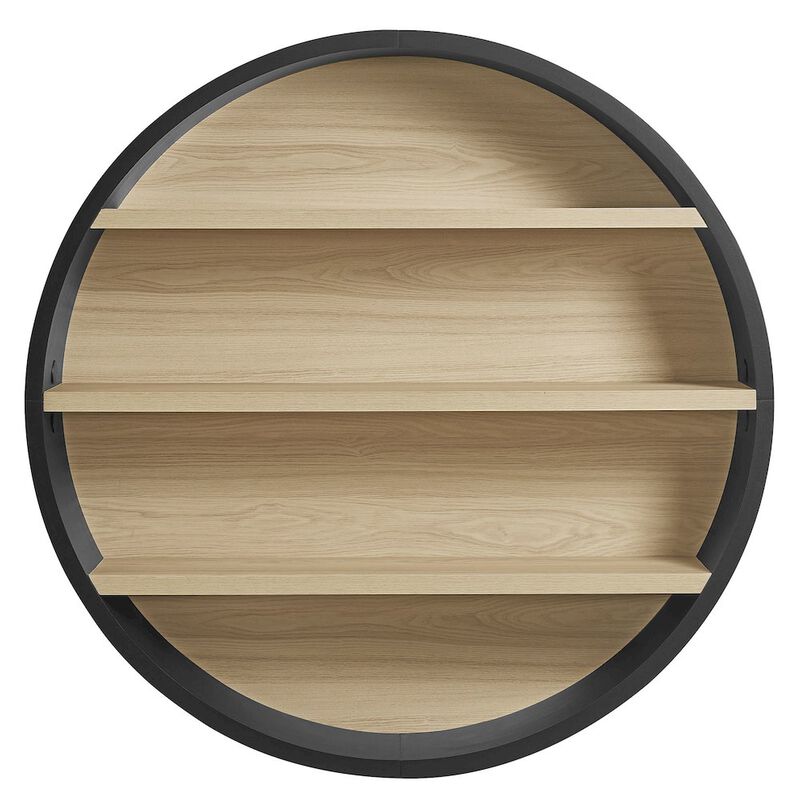 Romy 47" Round Wall Book Shelf image number 4