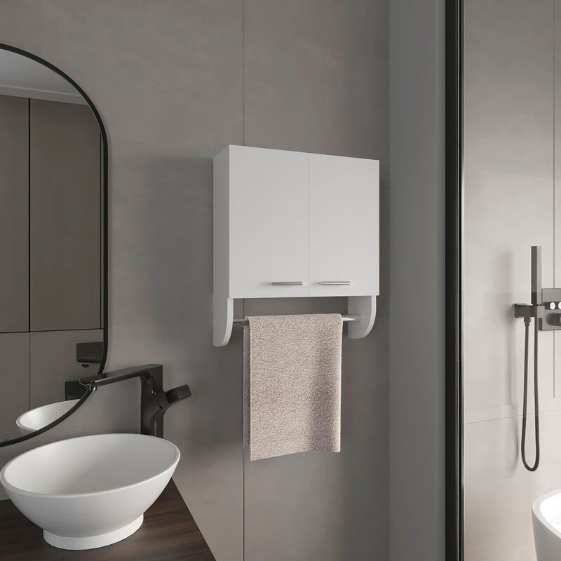 Huslia Medicine Cabinet 20.30" H, with 2 Shelves and 2 Doors, White