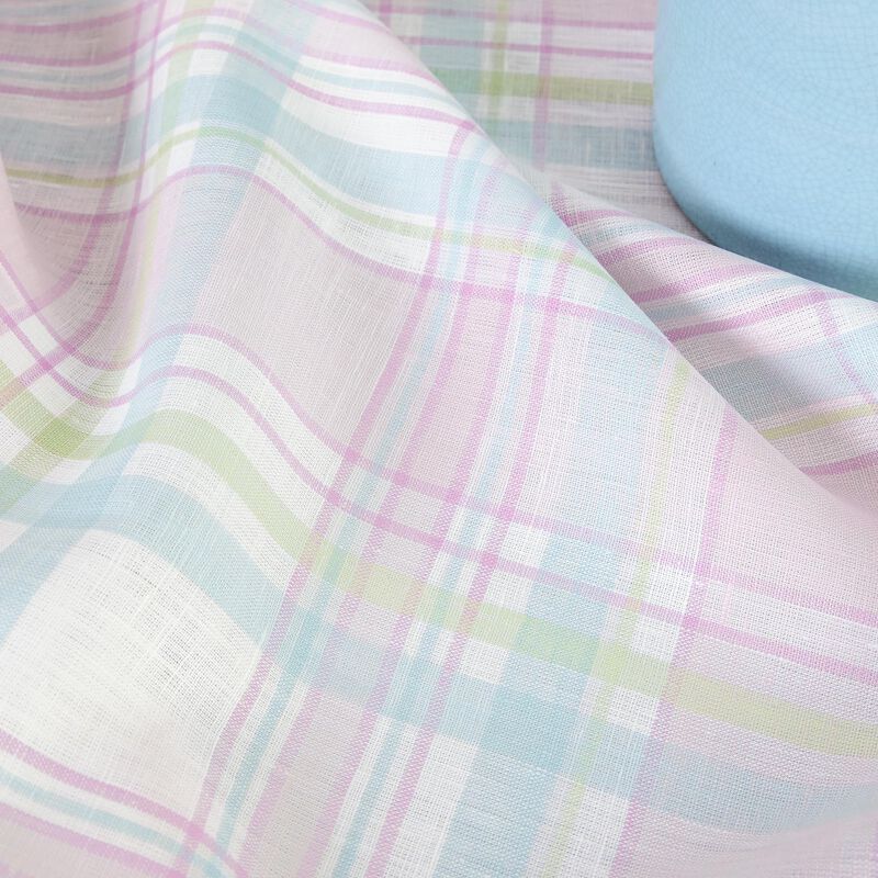 Linen Table Runner - Palm Beach Plaid image number 2