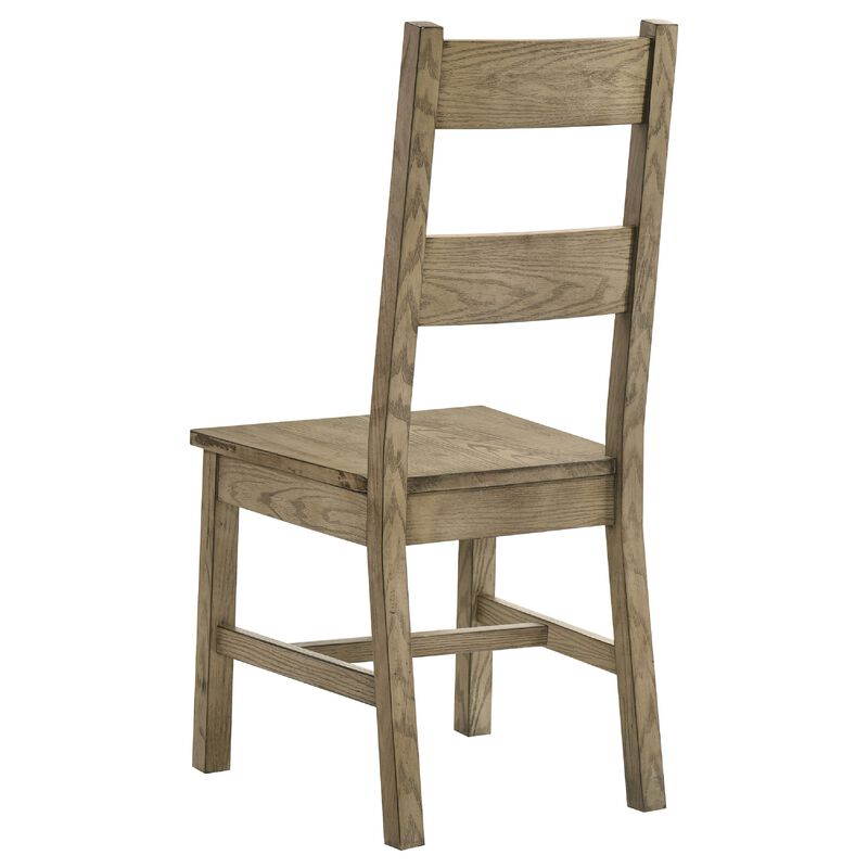 Dova Dining Side Chair Set of 2, Ladder Back, Vineyard Oak Brown Wood image number 5