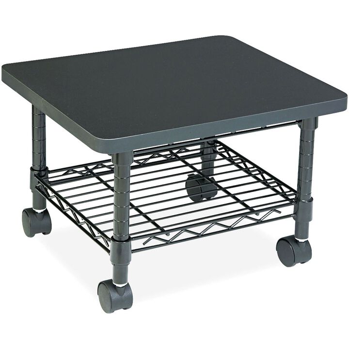 Mobile Under Desk Home Office Fax/Printer Stand Cart with Shelf for Convenient Storage and Easy Access