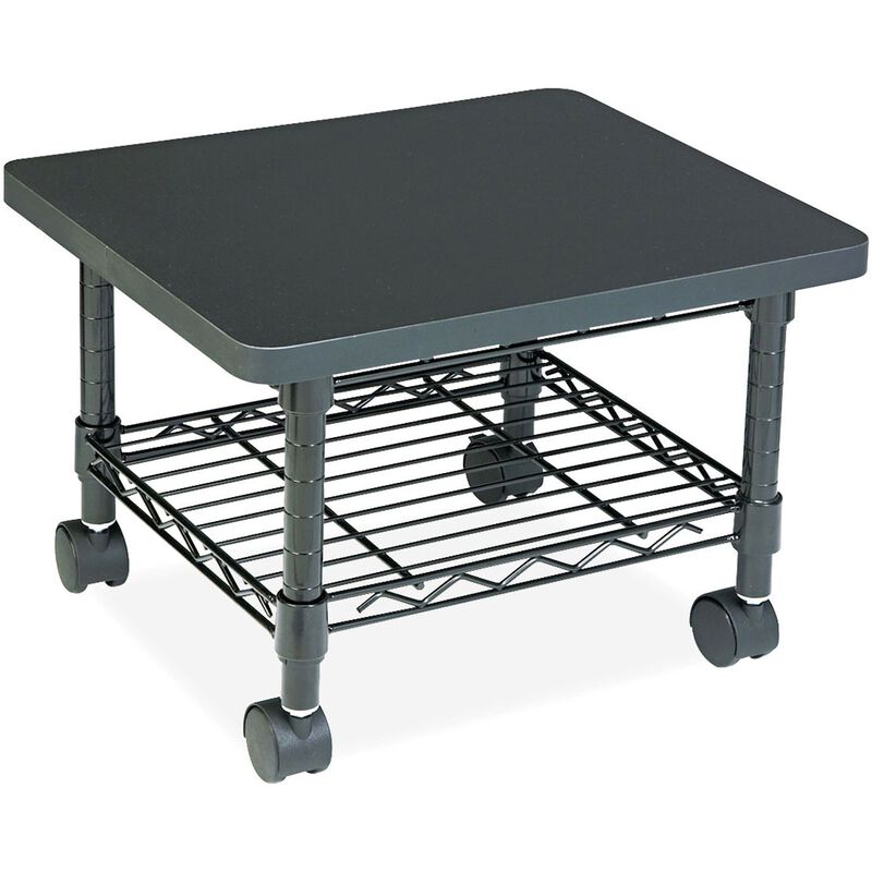 Mobile Under Desk Home Office Fax/Printer Stand Cart with Shelf for Convenient Storage and Easy Access