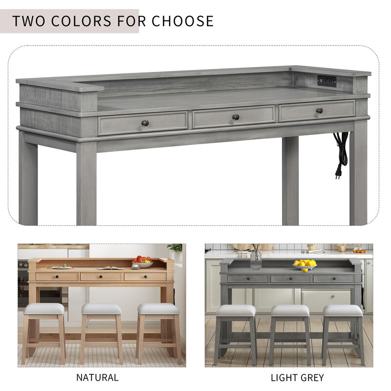 Merax 4-Piece Dining Table Set for 3