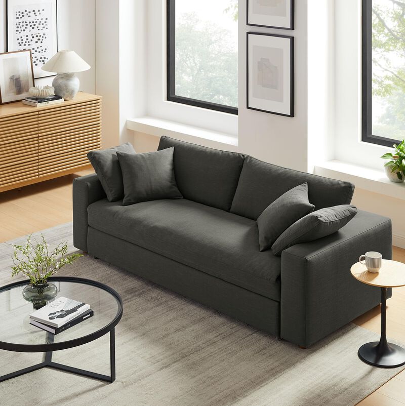 Modway Commix Down Filled Fabric Sleeper Sofa in Gray image number 6