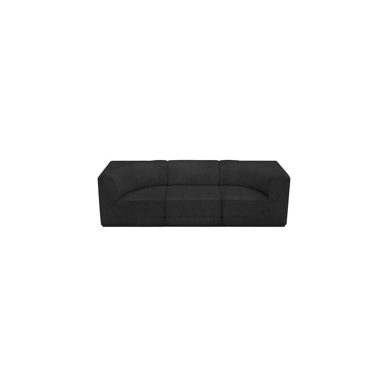 Meridian Furniture Ollie Black Boucle Fabric Modular Sofa