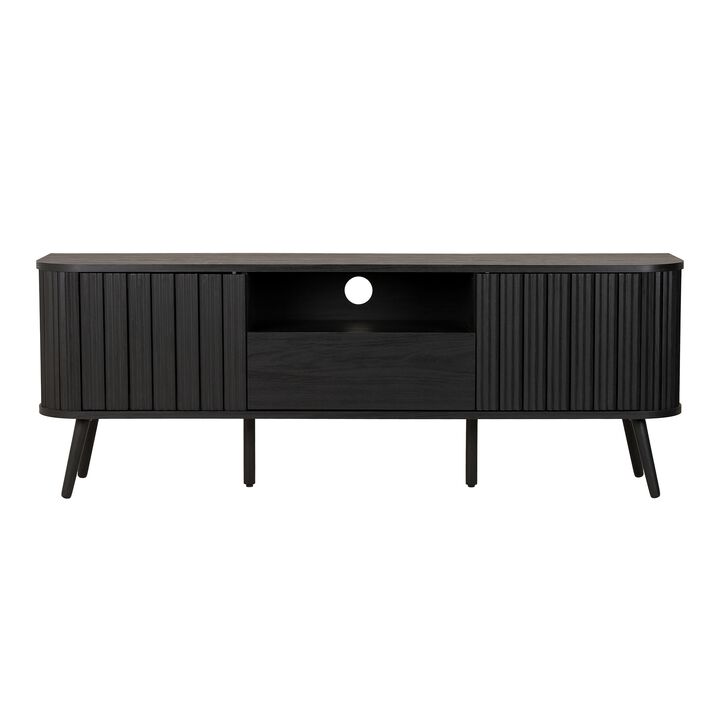 Damien Curved TV Stand with Drawer
