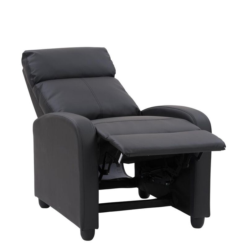 CorLiving Oren PU Recliner in Black